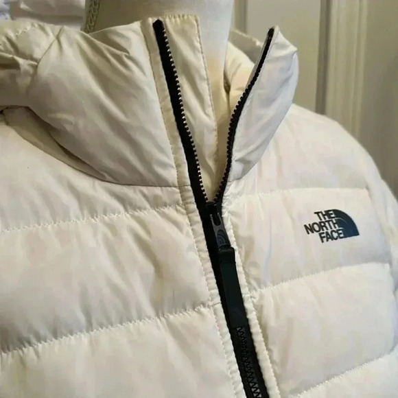 THE NORTH FACE Women's Stretch Down Hoodie Jacket White Hooded Women's Size S - Picture 4 of 16